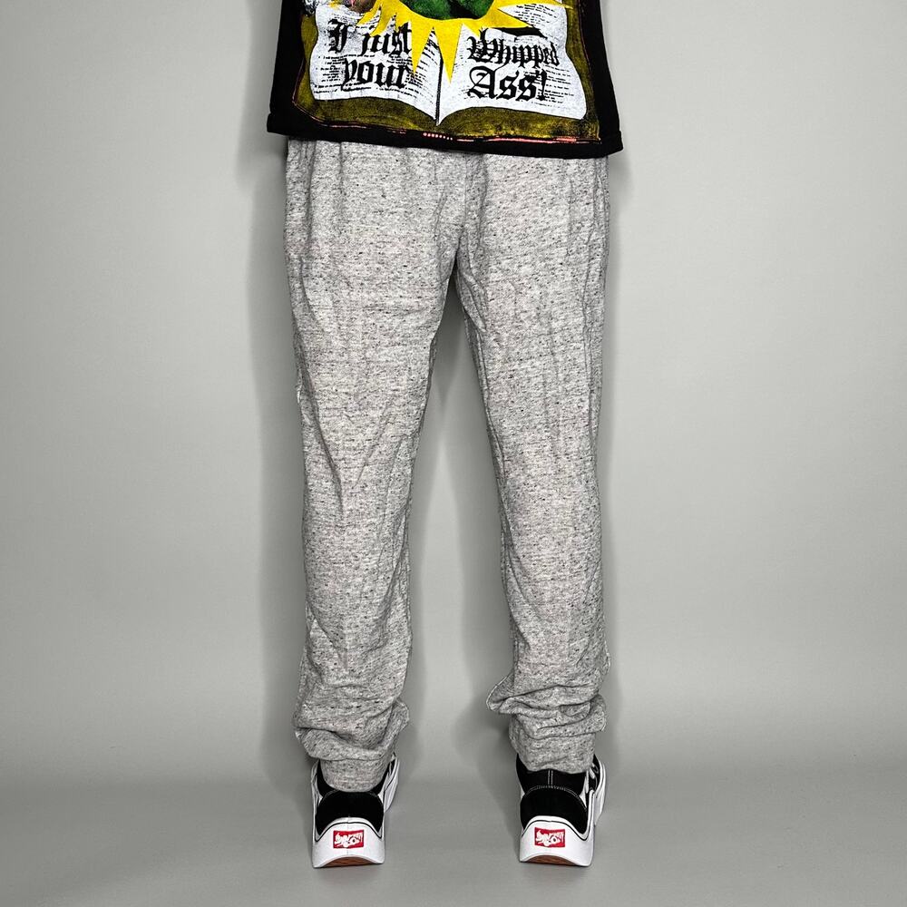 Vintage Y2K Adidas Joggers Mens XL Baggy Heather Grey Sweatpants Elastic Cuffs - Picture 3 of 4